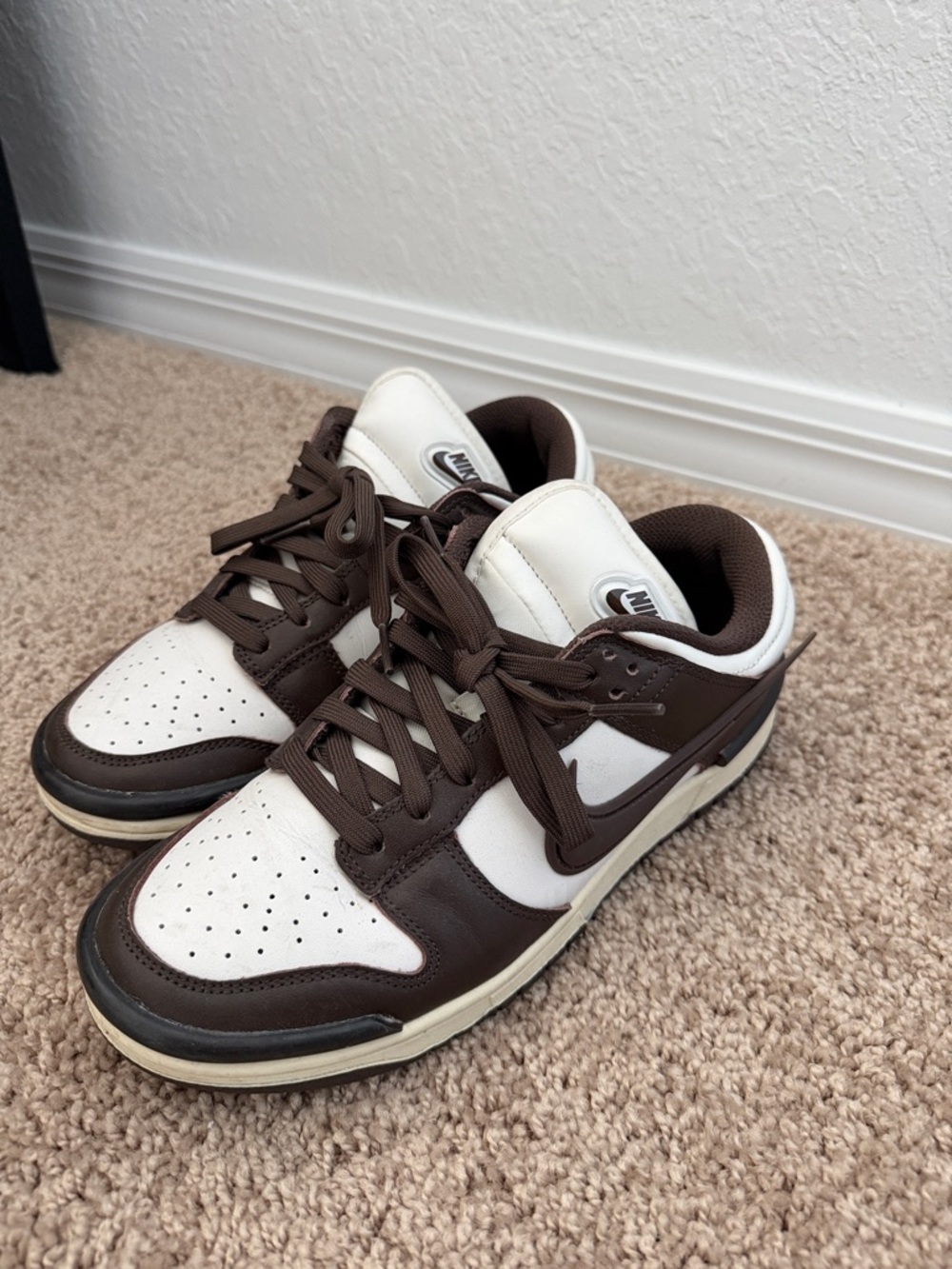 Nike Women’s “Dunks” Low-Top Sneakers - Brown & White